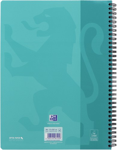 Collegeblok Oxford School A4+ lijn 23gaats 160pag 80gr assorti 3 stuks-1