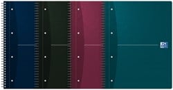 Collegeblok Oxford Office Essentials A4+ lijn 4-gaats 180 pagina's 80gr assorti