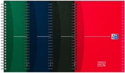 Adresboek Oxford Office Essentials A5 72vel dubbelspiraal assorti