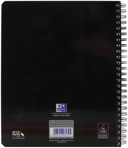 Collegeblok Oxford School A5+ lijn 17-gaats 160 pagina's 80gr assorti-4