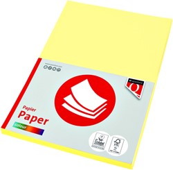 Kopieerpapier Quantore Colour A4 160gr kanariegeel 50 vel