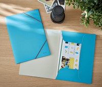 Elastomap Leitz Cosy A4 3-kleps blauw-1