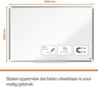 Whiteboard Nobo Premium Plus 60x90cm staal-2