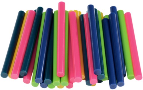 Lijmpatroon Rapid 7mm 5 kleuren assorti 36 stuks-1