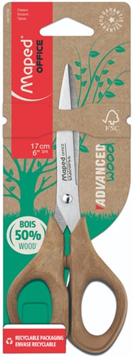 Schaar Maped Office Advanced Wood 17cm bruin