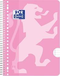 Collegeblok Oxford School A4+ lijn 23-gaats 160 pagina's 80gr roze