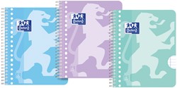 Collegeblok Oxford School A5+ lijn 17gaats 160pag 80gr assorti 3 stuks