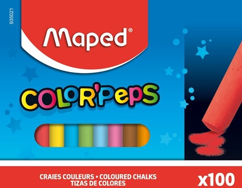 Schoolbordkrijt Maped Color'Peps doos á 100 stuks assorti