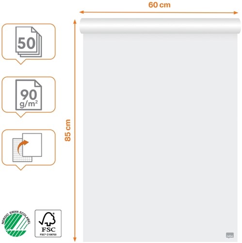 Flipoverpapier Nobo Premium 60x85cm dubbelzijdig rol 50 vel-5