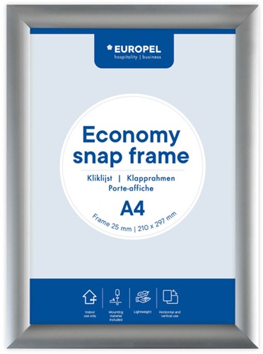 Kliklijst Europel Economy A4 zilver