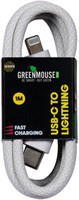 Kabel Green Mouse USB-C to Lightning data Woven 1m-2