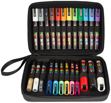Paintmarker Uni POSCA assorti koffer à 24 stuks