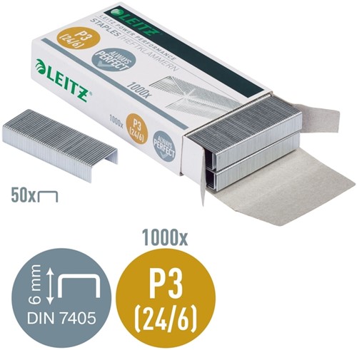 Nieten Leitz 24/6 verzinkt 1000 stuks-4