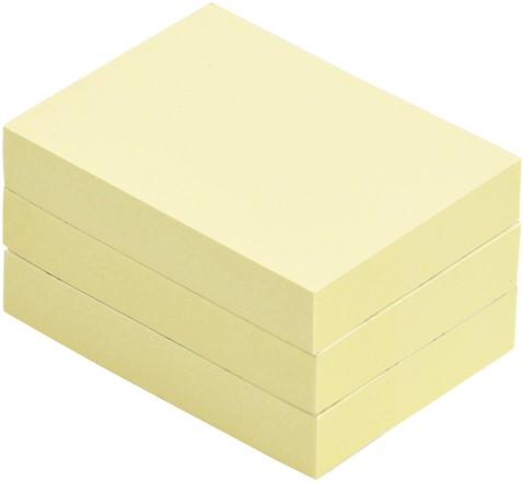 Memoblok Quantore 38x51mm geel 3 stuks-3