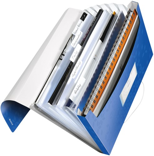Projectmap Leitz WOW voor A4 6 vaks PP blauw-2