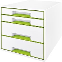 Ladenblok Leitz WOW CUBE 4 laden wit/groen
