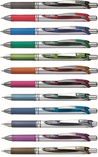 Gelschrijver Pentel BL77 Energel medium bruin-3