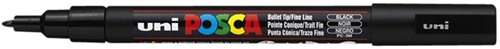 Paintmarker Uni POSCA PC3M fijn zwart