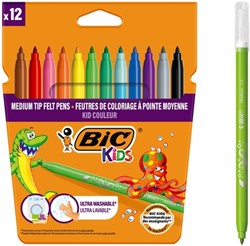 Kleurstiften BicKids kid couleur medium assorti etui à 12 stuks