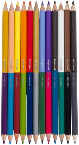 Kleurpotloden Bruynzeel Kids Twin Point assorti 12 stuks-2