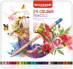 Kleurpotloden Bruynzeel Expression assorti blik à 24 stuks