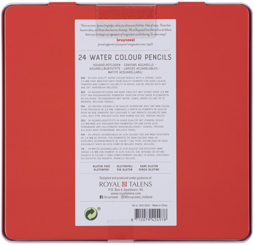 Kleurpotloden Bruynzeel Expression aquarel assorti blik à 24 stuks-3