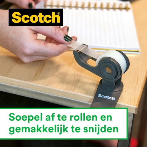 Plakbandhouder Scotch by Karim Rashid zwart + 1 rol magic tape 19mmx7.5m-1