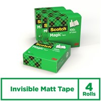 Plakband Scotch Magic 810 19mmx33m onzichtbaar transparant  4 rollen-2