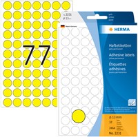 Etiket HERMA 2231 rond 13mm geel 2464 stuks-2
