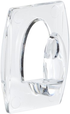 Haak Command mini inclusief bevestigingsstrip transparant 6 stuks-2