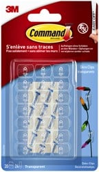 Sierklemmen Command 17026CLR inclusief bevestigingsstrip transparant