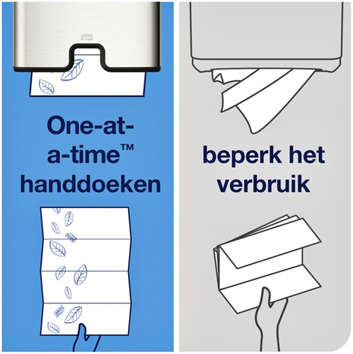 Handdoek Tork H2 Xpress Premium multifold 2-laags 212x340mm 21x110 vel wit 100288-3