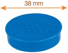 Magneet Nobo 38mm blauw 4 stuks-4