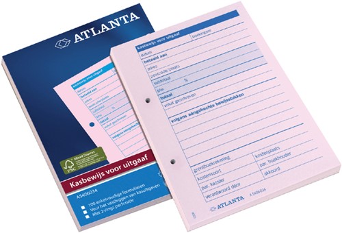 Kasbewijs Djois Atlanta uitgaaf A6 100 vel roze