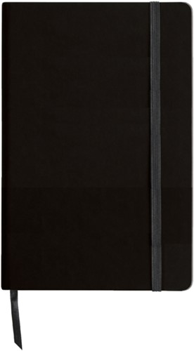 NOTITIEBOEK 140X215MM LIJN 192BLZ ZWART 1 STUK