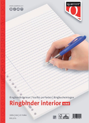 Interieur Quantore A4 23-gaats lijn 200 pagina's