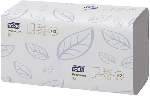 Handdoek Tork H2 Xpress Premium multifold 2-laags 212x340mm 21x110 vel wit 100288-1